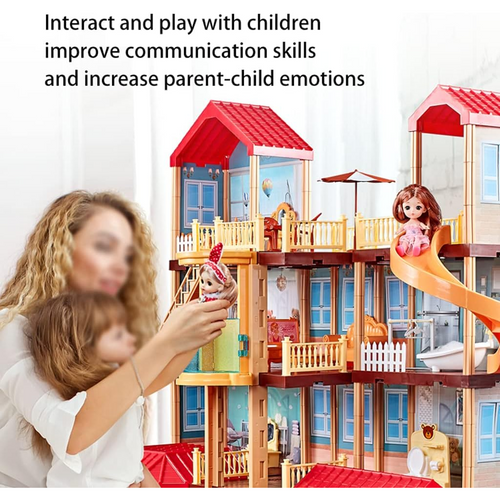 Qixi Toys | Princess Doll House | 395 Pcs Doll House